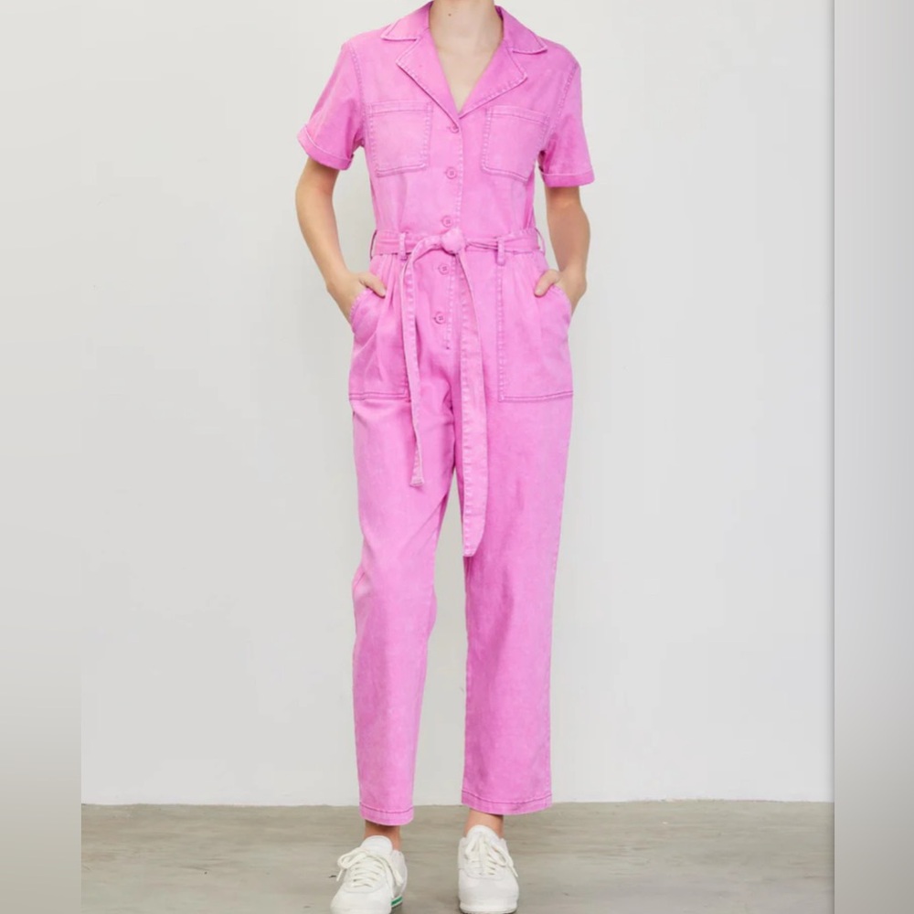 Skies are Blue Washed Utility Jumpsuit